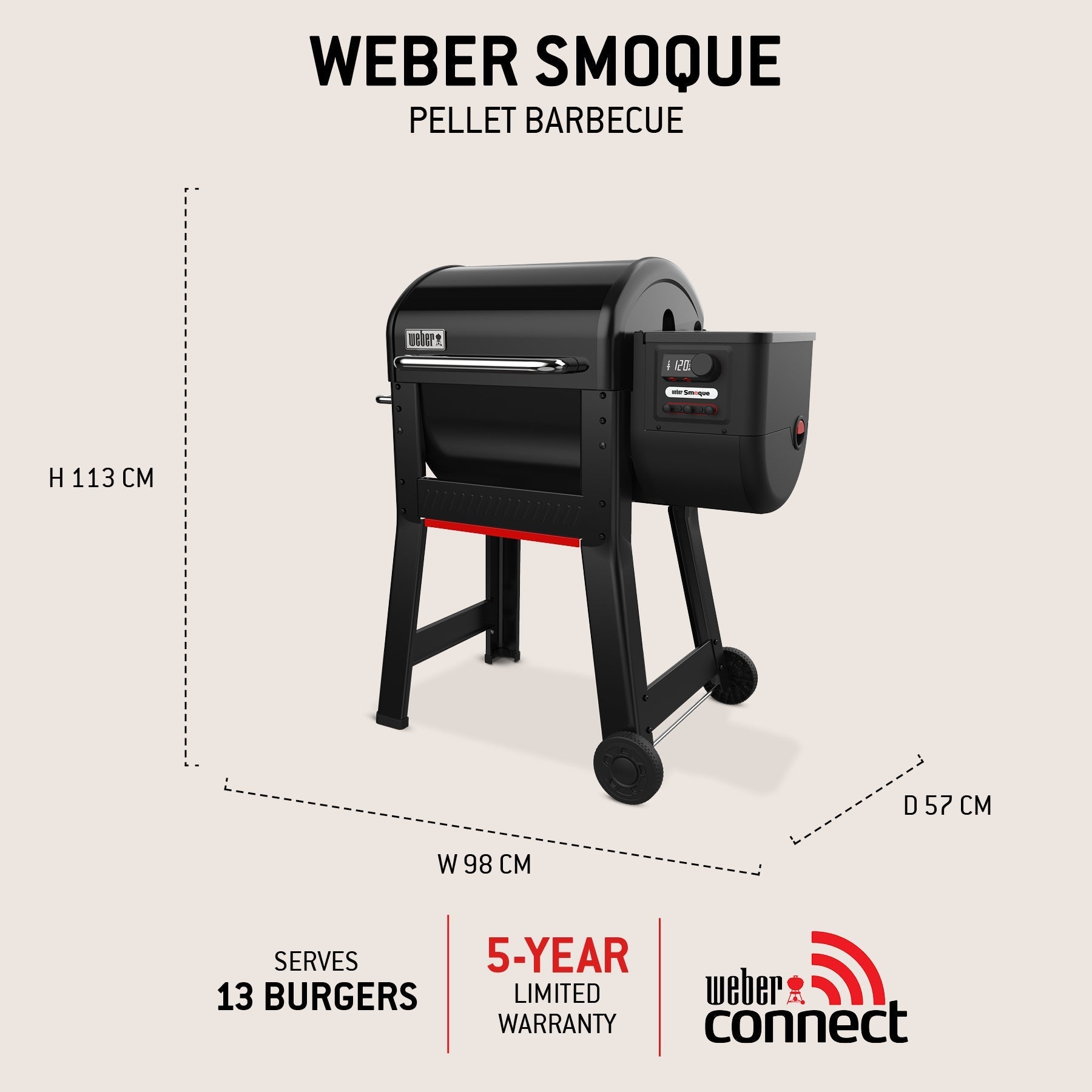 Weber Smoque 22 Pelletgrill