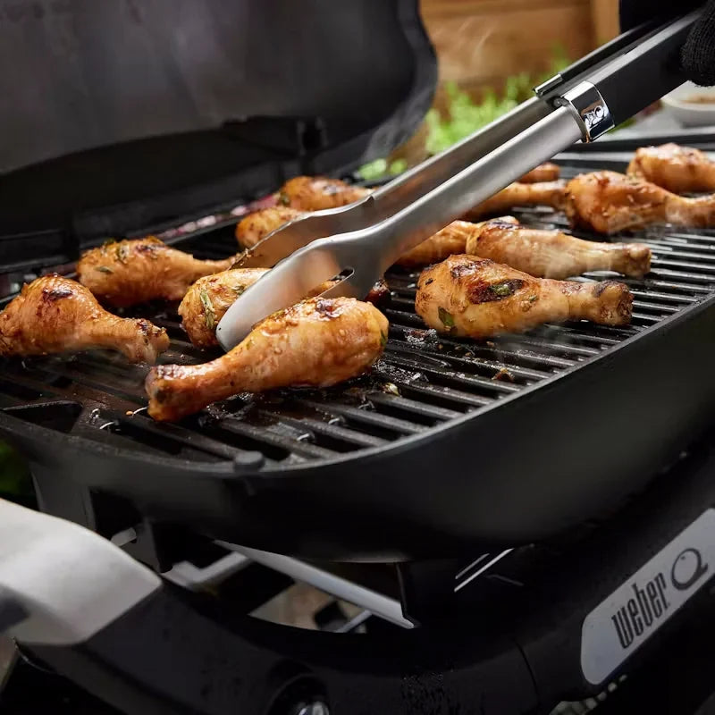 Weber Q2200N Gasgrill mit Compact Stand und Seitenablagen