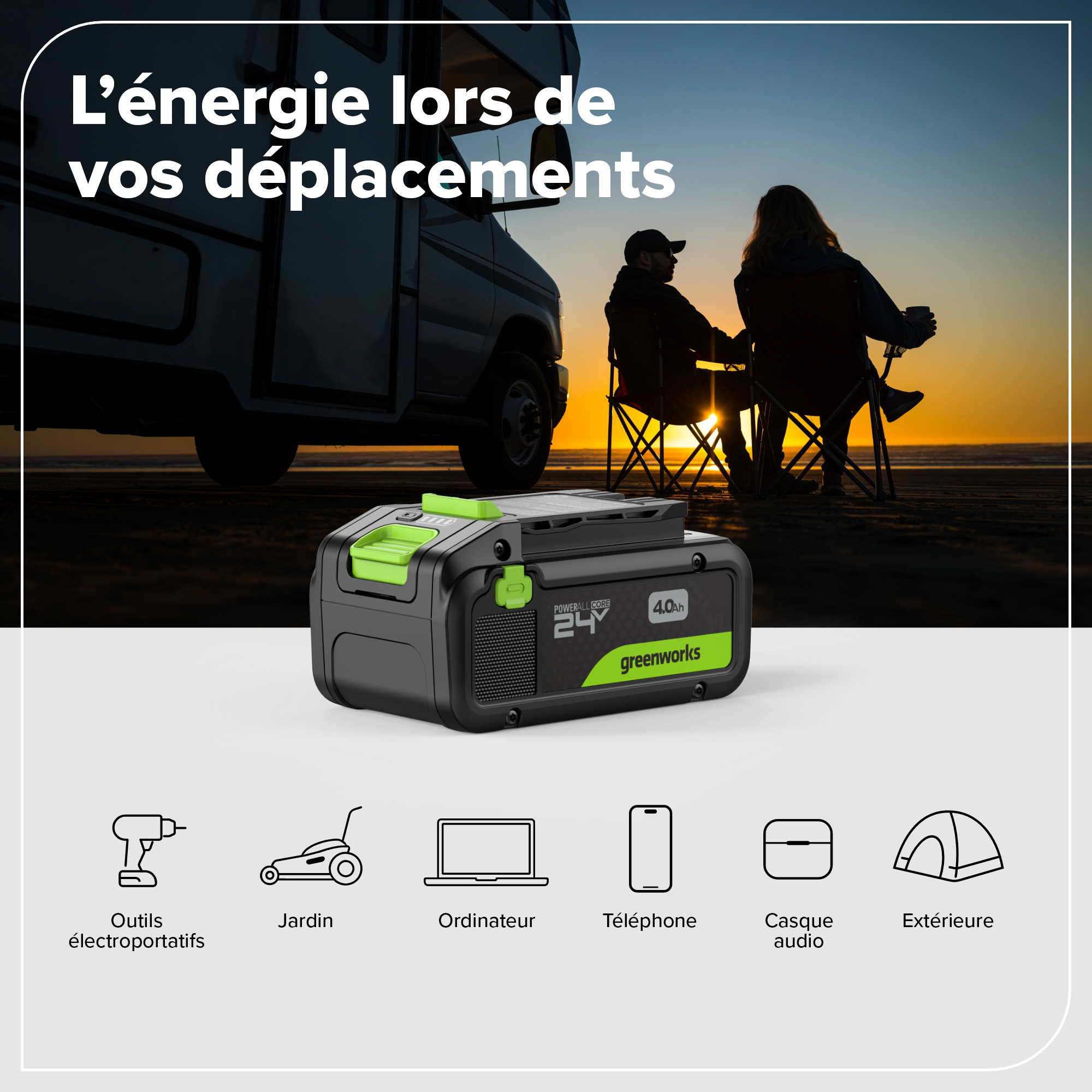 24V Akku-Bohrschrauber 1/2" 800 in/lbs – Inklusive 4,0Ah USB-C Akku & 65W USB-C Schnellladegerät