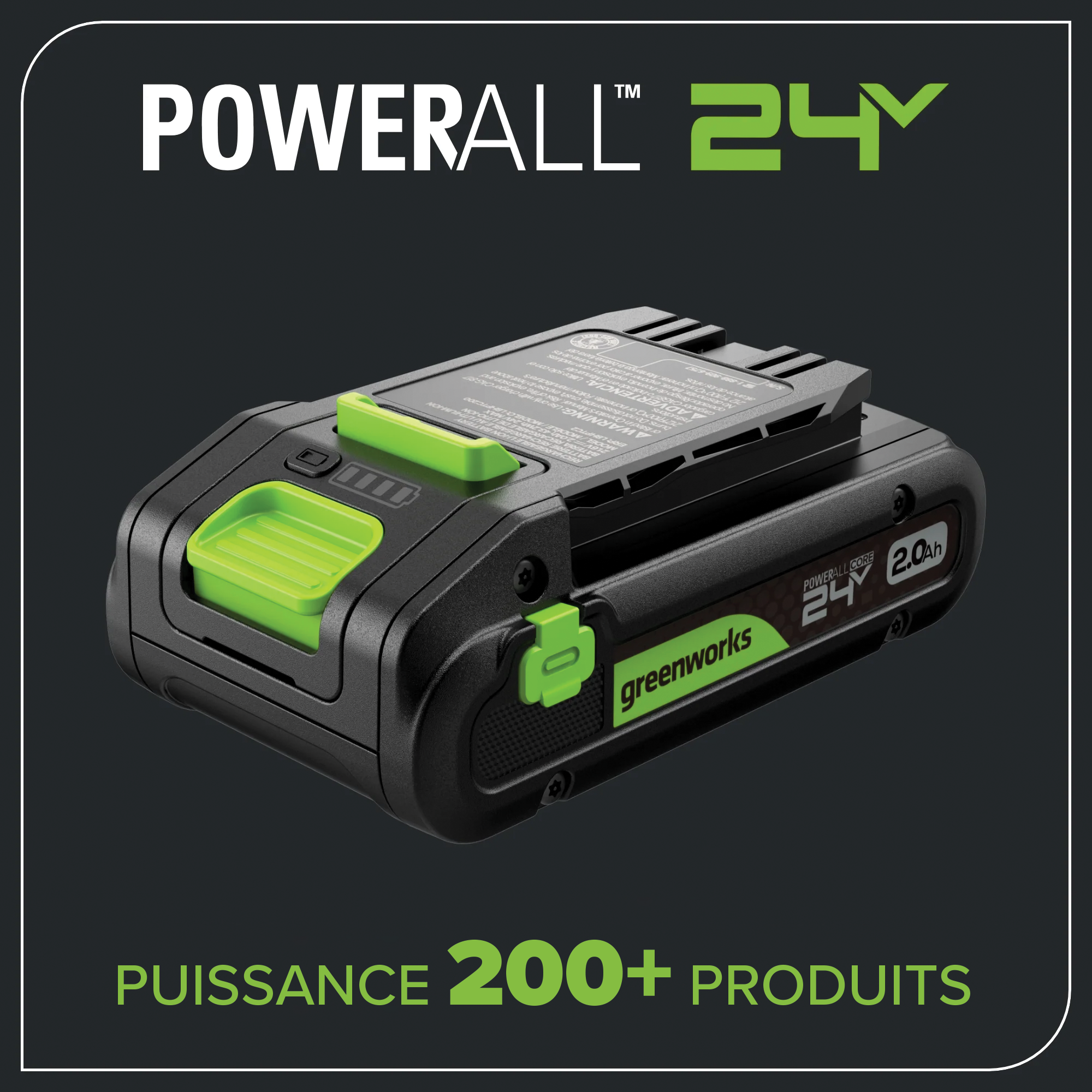 24V Akku-Bohrschrauber 1/2" 400 in/lbs. – Inklusive 2,0 Ah USB-C Akku und 30W USB-C Schnellladegerät
