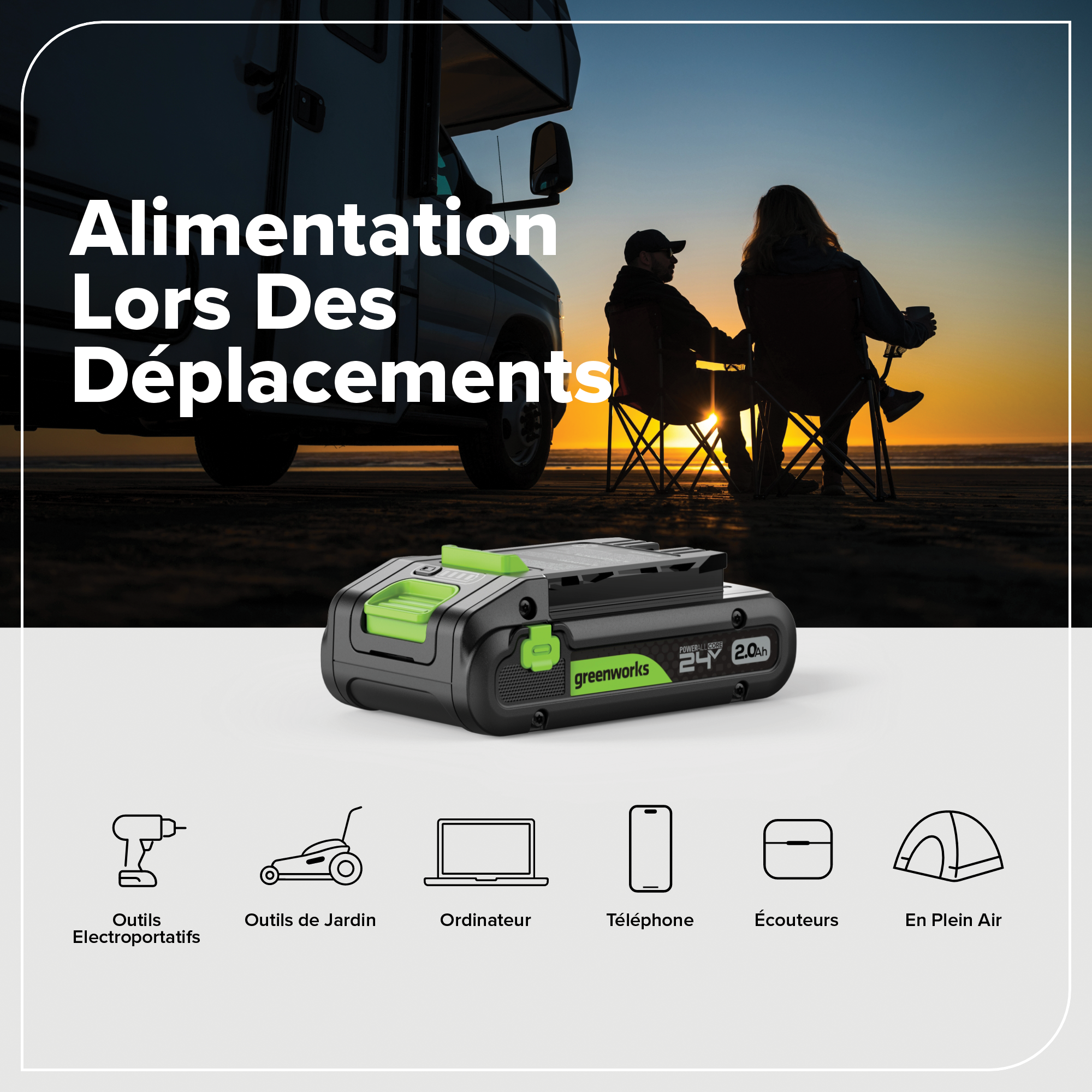 24V Akku-Bohrschrauber 1/2" 400 in/lbs. – Inklusive 2,0 Ah USB-C Akku und 30W USB-C Schnellladegerät