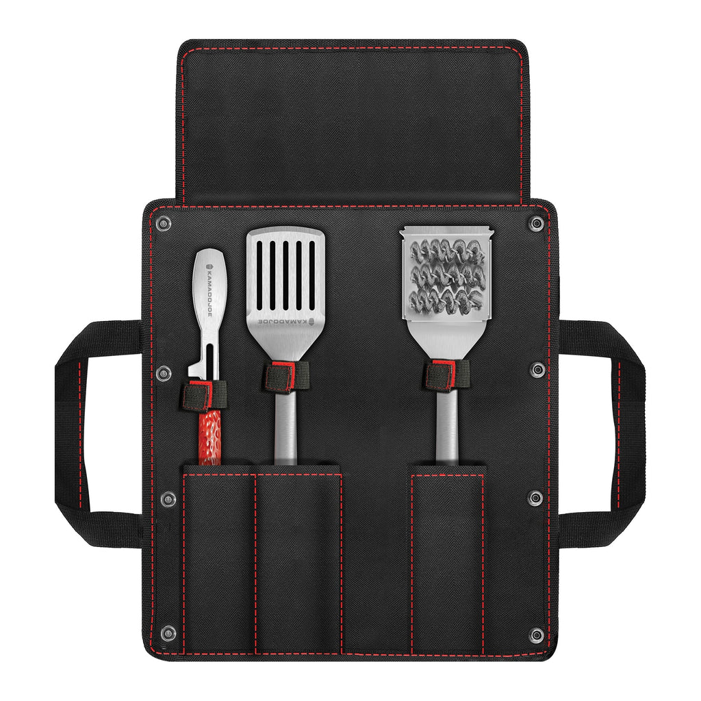 Kamado Joe Grillwerkzeug-Set mit Tasche (Grillbürste, Zange und Spatel)