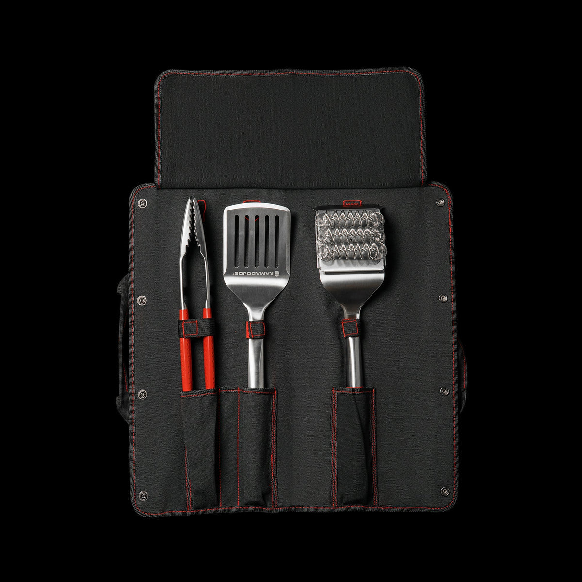 Kamado Joe Grillwerkzeug-Set mit Tasche (Grillbürste, Zange und Spatel)