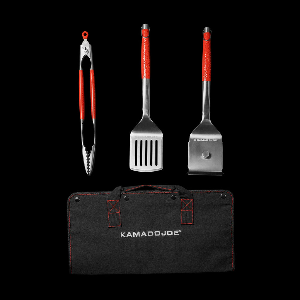 Kamado Joe Grillwerkzeug-Set mit Tasche (Grillbürste, Zange und Spatel)