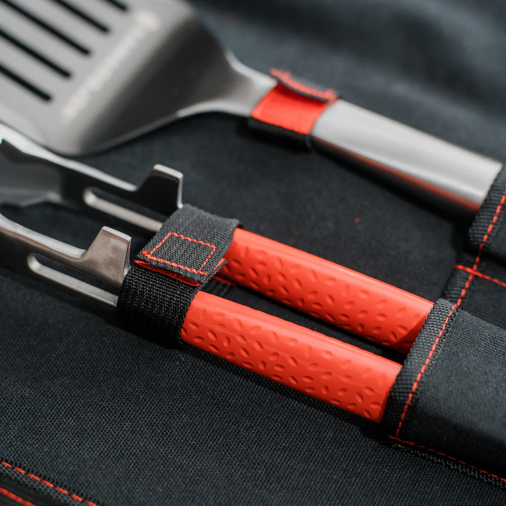 Kamado Joe Grillwerkzeug-Set mit Tasche (Grillbürste, Zange und Spatel)