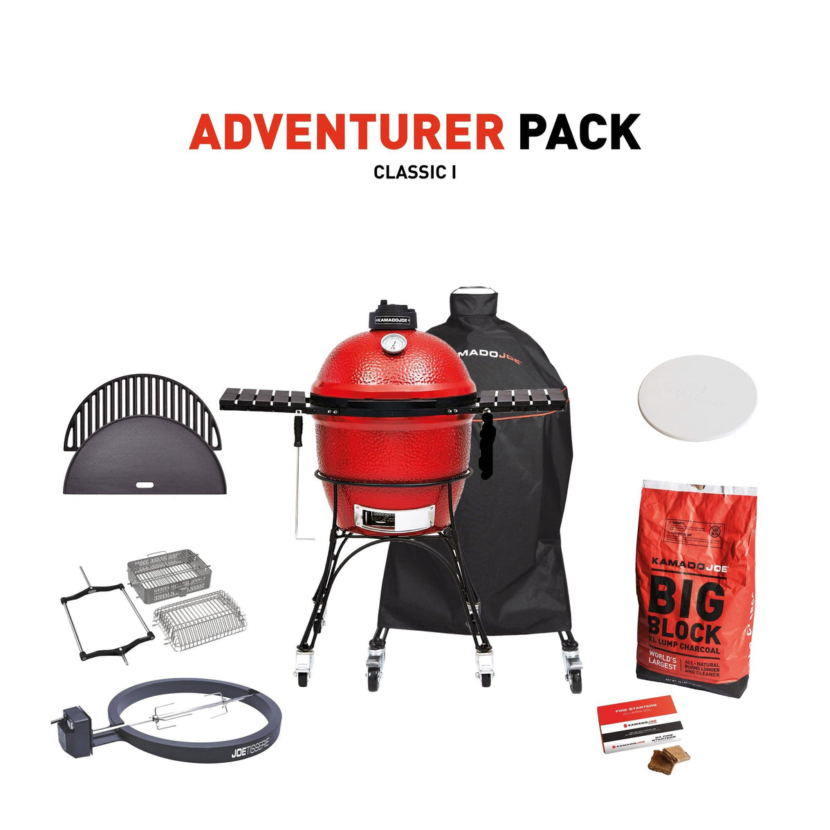 Kamado Joe Classic I BBQ mit Abenteurer-Paket