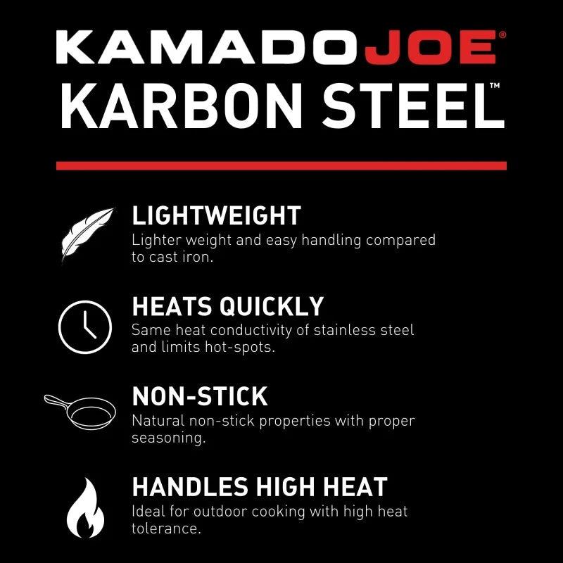 Kamado Joe Karbon Stahl Halbmond-Pfannenset