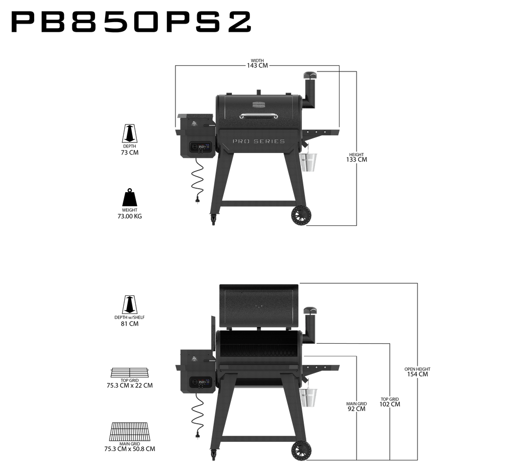 Pit Boss Pro Series 2 850 WiFi Pelletgrill